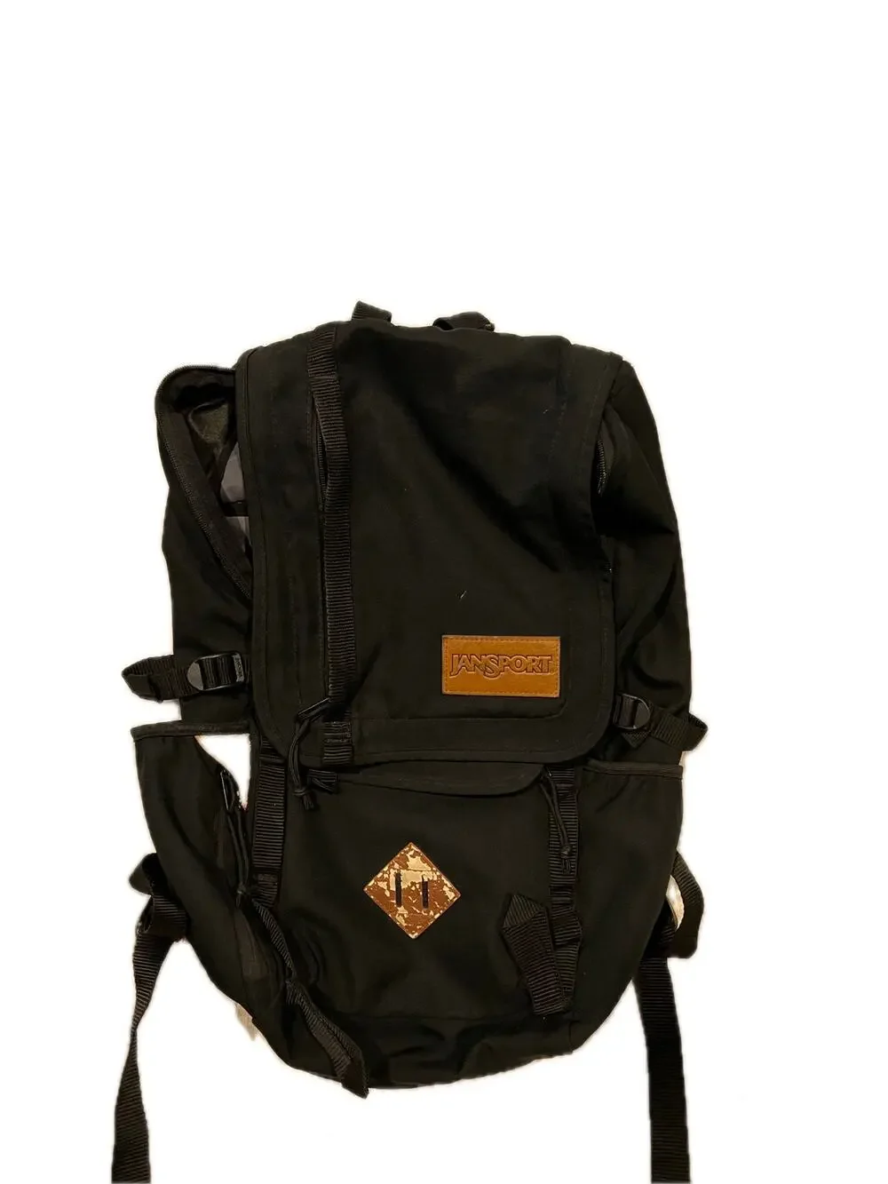 JanSport Hatchet Black Top Loading Backpack